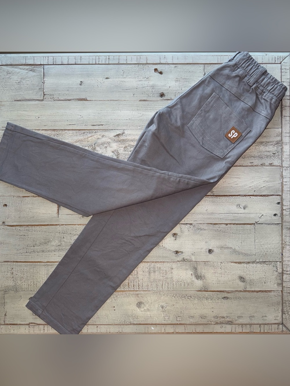 Salt + Pine boys size 6/7 years grey “wolf” pants EUC